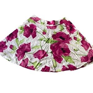 Sag Harbor White Pink Floral Skirt Size 16